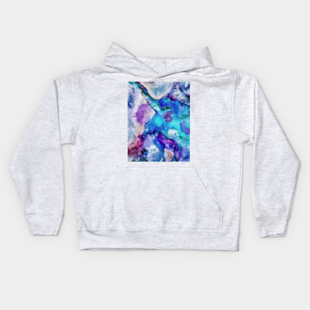 Abstract watercolor Kids Hoodie by CatyArte